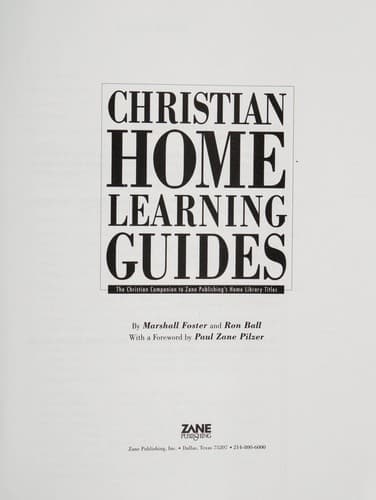 Tapa de Christian home learning guides