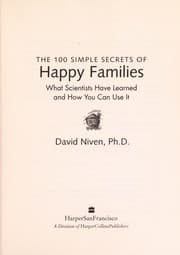 Tapa de The 100 simple secrets of happy families