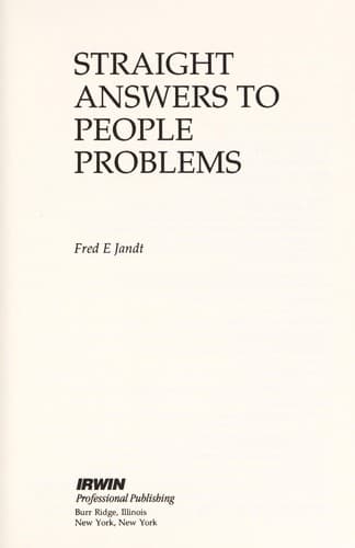 Tapa de Straight answers to people problems