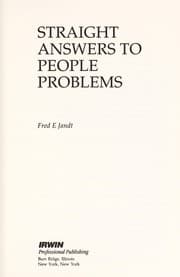 Tapa de Straight answers to people problems