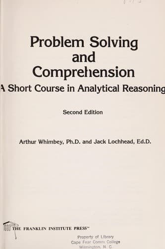 Tapa de Problem solving and comprehension