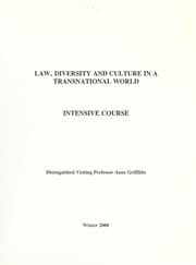 Tapa de Law, diversity and culture in a transnational world