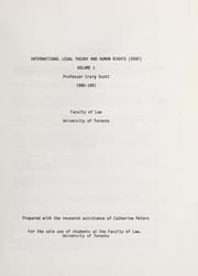 Tapa de International legal theory and human rights (355F)