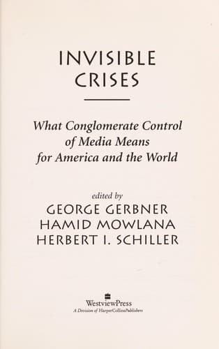 Tapa de Invisible crises