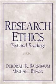 Tapa de Research ethics