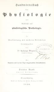 Tapa de HandwÃ¶rterbuch der Physiologie, mit RÃ¼cksicht auf physiologische Pathologie