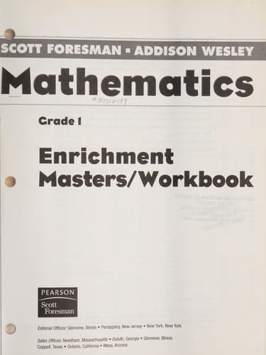 Tapa de Scott Foresman - Addison Wesley mathematics