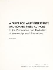 Tapa de A guide for Wiley-Interscience and Ronald Press authors