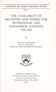 Tapa de The availability of minorities and women for professional and managerial positions, 1970-1985