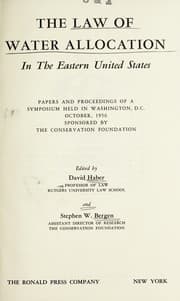 Tapa de The law of water allocation in the Eastern United States