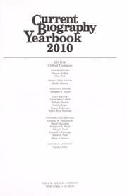 Tapa de Current biography yearbook 2010
