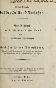 Tapa de Ueber Etwas, das der Heilkunst Noth thut. Ein Versuch zur Vereinigung dieser Kunst mit der christlichen Philosophie