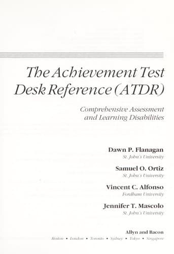 Tapa de The achievement test desk reference (ATDR)