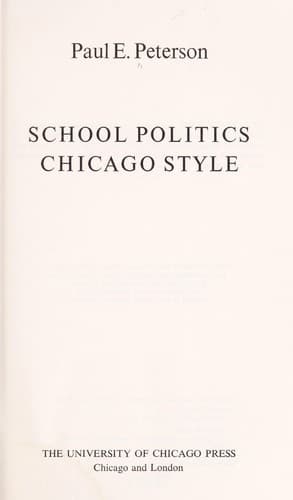 Tapa de School politics, Chicago style