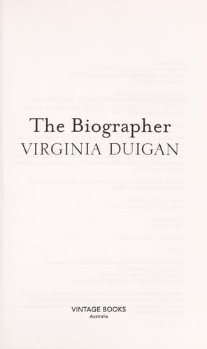 Tapa de The biographer