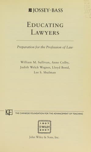 Tapa de Educating lawyers