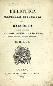 Tapa de Commedie scelte dall'avvocato Antonio Sografi