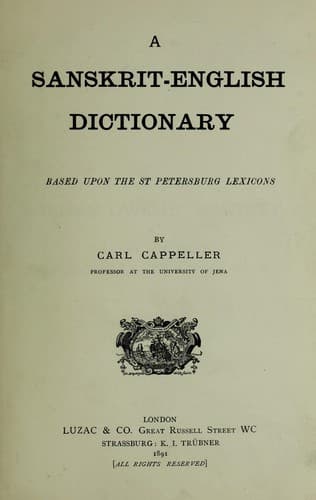 Tapa de A Sanskrit-English dictionary