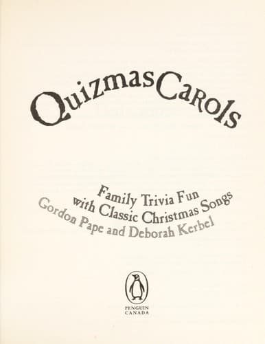 Tapa de Quizmas carols