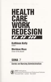 Tapa de Health care work redesign