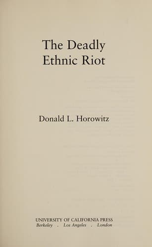 Tapa de The deadly ethnic riot