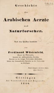 Tapa de Geschichte der arabischen Aerzte und Naturforscher