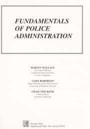 Tapa de Fundamentals of police administration