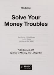 Tapa de Solve your money troubles