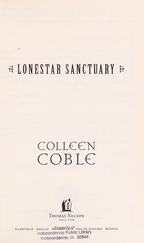 Tapa de Lonestar Sanctuary (Lonestar #1)