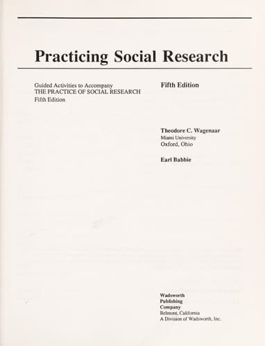 Tapa de Practicing social research