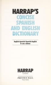 Tapa de Harrap's concise Spanish and English dictionary