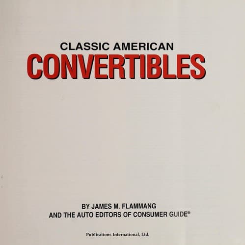 Tapa de Classic American convertibles