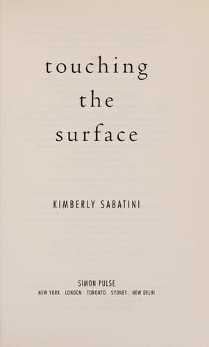 Tapa de Touching the surface