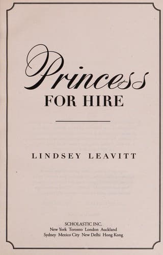 Tapa de Princess for hire