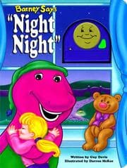 Tapa de Barney says "Night night"