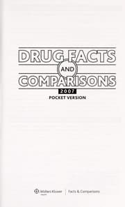 Tapa de Drug facts and comparisons