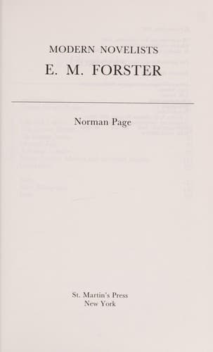 Tapa de E.M. Forster