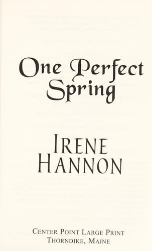Tapa de One perfect spring