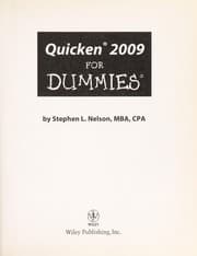 Tapa de Quicken 2009 for dummies