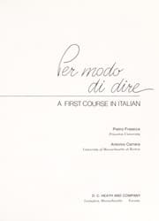 Tapa de Per modo di dire