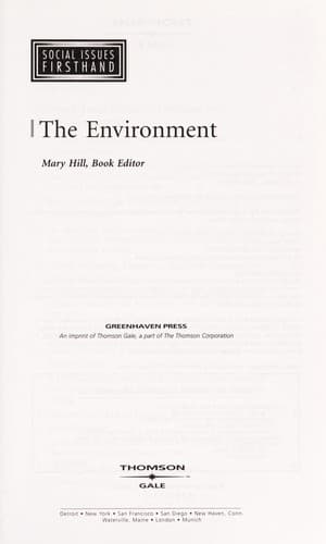 Tapa de The environment