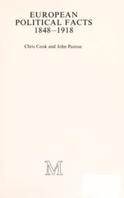 Tapa de European political facts, 1848-1918