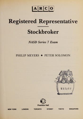 Tapa de Registered representative/stockbroker