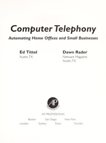 Tapa de Computer telephony