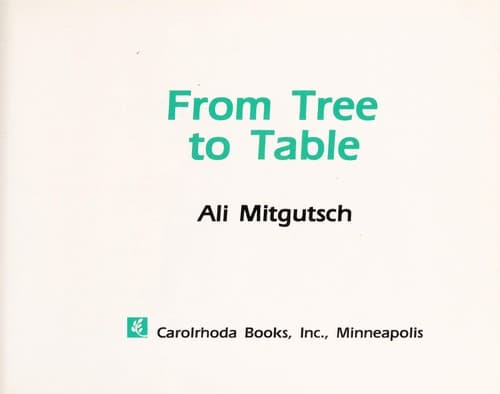 Tapa de From tree to table