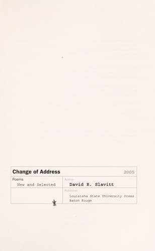Tapa de Change of address