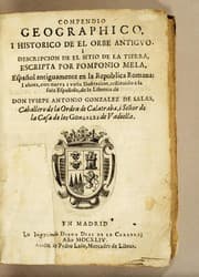 Tapa de Compendio geográphico, i histórico de el orbe antiguo