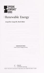 Tapa de Renewable energy