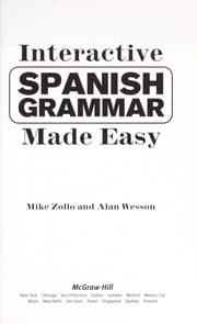 Tapa de Interactive Spanish grammar made easy