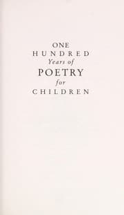 Tapa de One hundred years of poetry for children